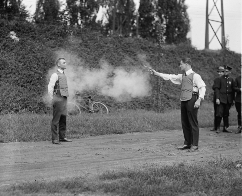 Testing a Bulletproof Vest | Alamy Stock Photo by Everett Collection Inc