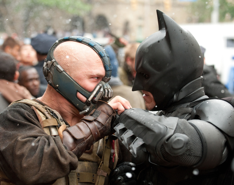 Batman and Bane Coming to Blows | Alamy Stock Photo