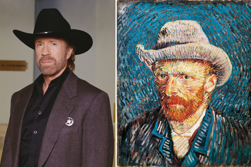 Chuck Norris and Vincent Van Gogh | Getty Images Photo by CBS Photo Archvie & DEA PICTURE LIBRARY/DeAgostini