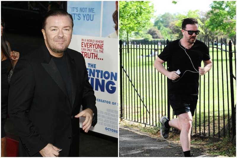 Ricky Gervais - 40 Pounds | Getty Images Photo by Jeffrey Mayer/WireImage & Alamy Stock Photo
