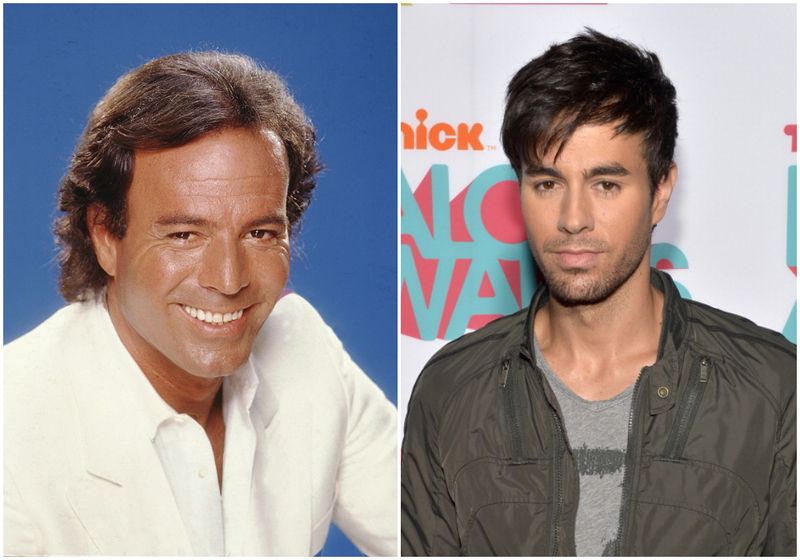 Julio Iglesias (38) & Enrique Iglesias (38) | Getty Images Photo by Harry Langdon & Charley Gallay 