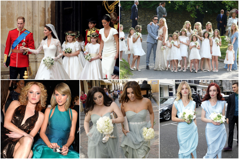 Walking (Others) Down the Aisle: Take a Look at These Celebrity Bridesmaids | Getty Images Photo by Ian Gavan/GP & Neil Mockford & Lester Cohen/WireImage & Europa Press & Danny Martindale/GC Images