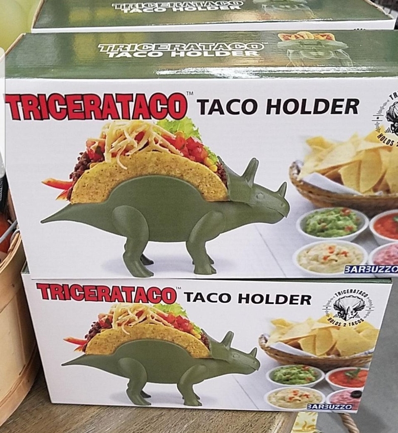 Dinosaur and Unicorn Taco Holders by Funwares ($31.33) | Reddit.com/BanditoDorit0