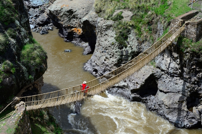Q’eswachaka Bridge, Peru | Alamy Stock Photo by HUGHES Herve/hemis.fr