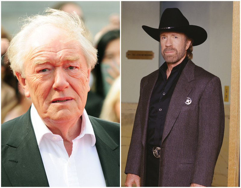 Michael Gambon and Chuck Norris- 1940 | Shutterstock/Getty Images Photo by CBS Photo Archvie