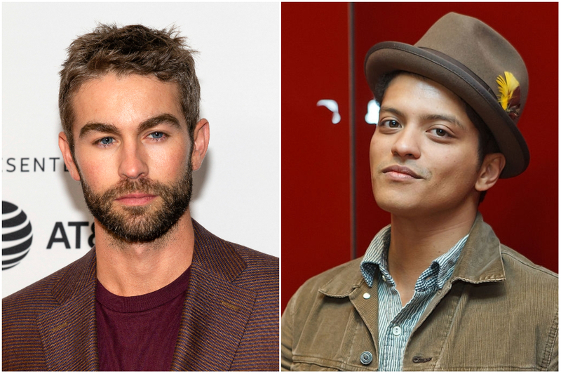 Chace Crawford and Bruno Mars: 1985 | Shutterstock/Getty Images Photo by Marco Prosch