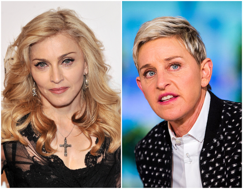 Madonna and Ellen DeGeneres- 1958 | Getty Images Photo by Stephen Lovekin & Brooks Kraft
