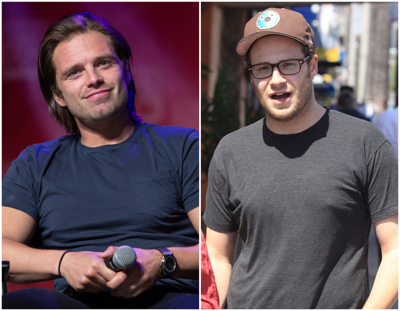 Sebastian Stan and Seth Rogen- 1982 | Shutterstock/Getty Images Photo by David Aguilera