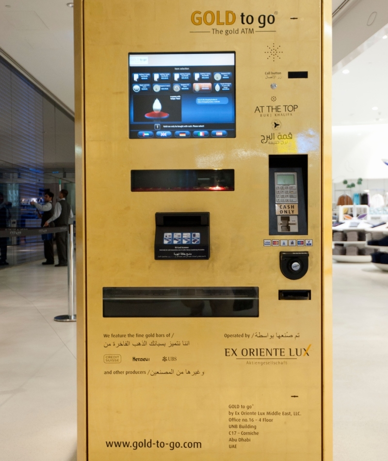 Hay cajeros automáticos que dispensan lingotes de oro | Alamy Stock Photo