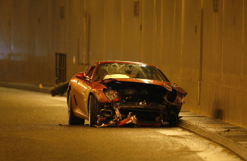 Crashing a Ferrari! | Alamy Stock Photo