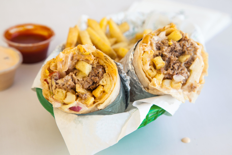 California -- Burritos With French Fries | Alamy Stock Photo