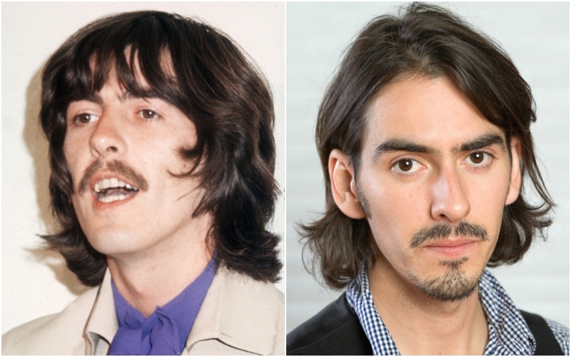 George Harrison & Dhani Harrison | Getty Images Photo by REPORTERS ASSOCIES/Gamma-Rapho & Alamy Stock Photo by evan Hurd