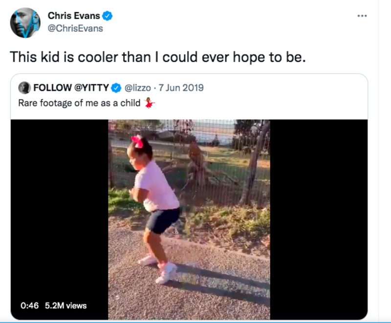 What's the Deal With Chris Evans? | Twitter/@ChrisEvans & @lizzo