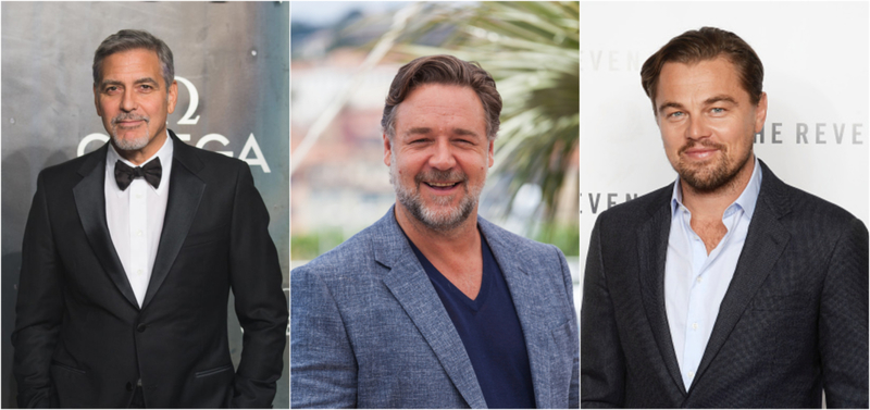 George Clooney vs. Russell Crowe and Leonardo DiCaprio | Getty Images Photo by Jeff Spicer & Dave J Hogan & Shutterstock