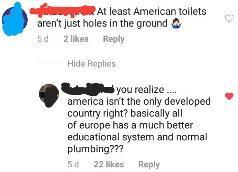 Only America Has Toilets | Reddit.com/RogueArtemis