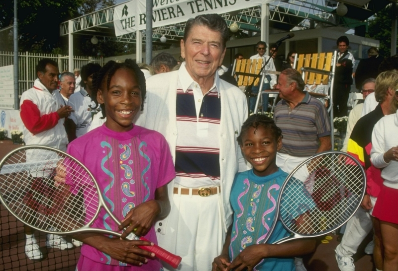 The Williams Sisters Meet The President | Getty Images Photo by Ken Levine/Allsport