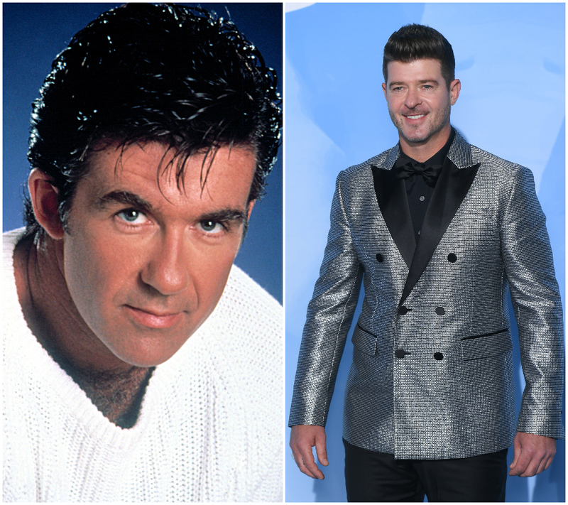Alan Thicke e Robin Thicke | Alamy Stock Photo by Warner Bros/Courtesy Everett Collection & Getty Images Photo by Stephane Cardinale - Corbis