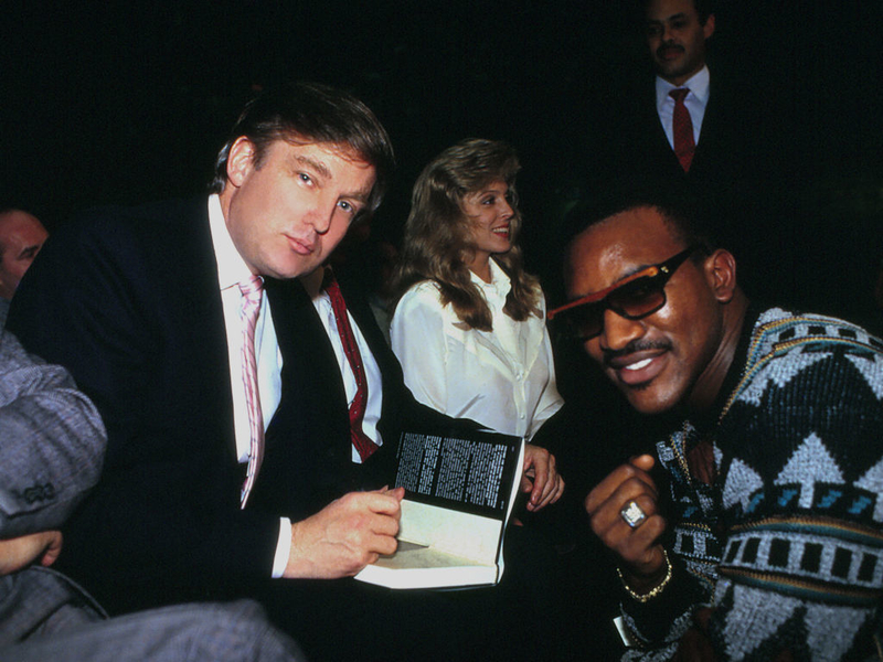 Trump, Marla, and Evander Holyfield | Getty Images Photo by Jeffrey Asher
