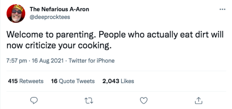 Willkommen bei der Elternschaft! | Twitter/deeprocktees
