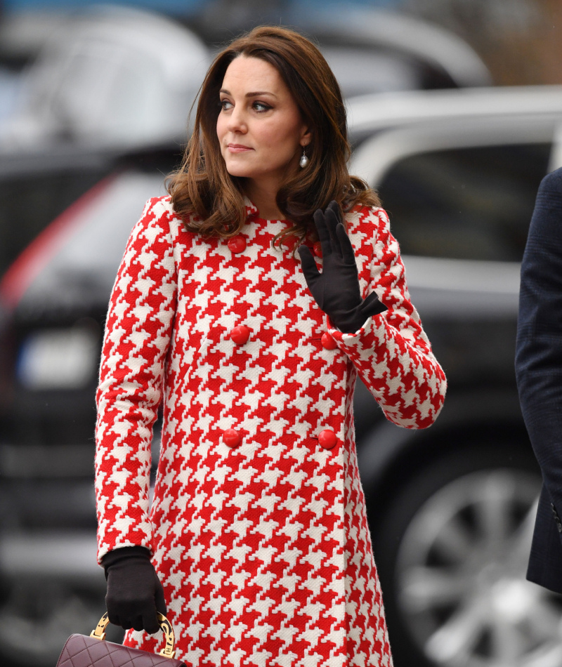 Catherine Walker Houndstooth Coat - January 2018 | Getty Images Photo by Dominic Lipinski/PA 