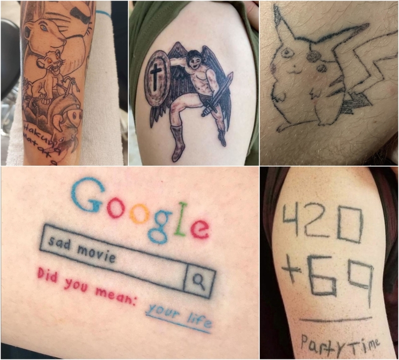 Tattoos That Help You Know What Not to Get for Your Next Ink | Reddit.com/QuesoDino & satanslittlevegan & crazyhawk44 & Ra505 & woo46 