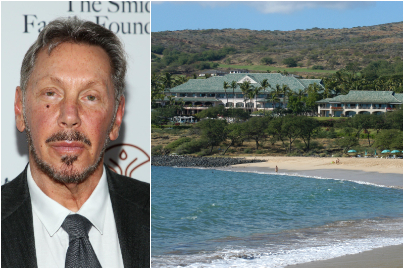 Larry Ellison - Lanai, Hawaii | Getty Images Photo by Phillip Faraone & Alamy Stock Photo by Welsh Designs 